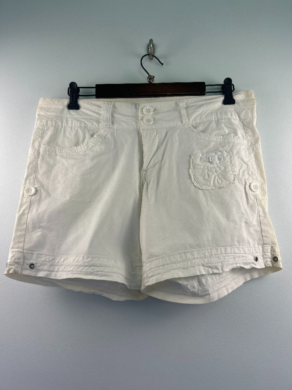 Vintage Jolt White Cargo Utility Shorts Size 11 Cotton Spandex